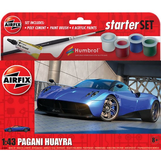 1/43 Small Starter Set - New Pagani Huayra w/Paints, Brush & Glue 1/43 Small Starter Set - New Pagani Huayra w/Paints, Brush & Glue