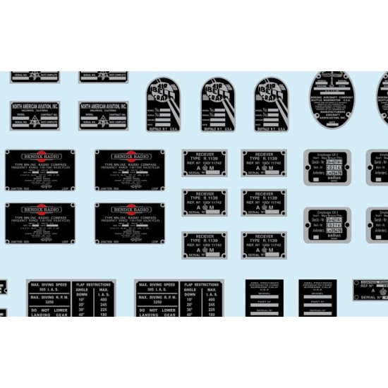 Decals for 1/48 Allied & German Metallic Placards Decals for 1/48 Allied & German Metallic Placards