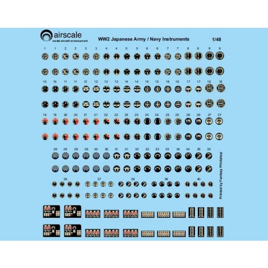 1/48 WWII Japanese Instruments Decals 1/48 WWII Japanese Instruments Decals