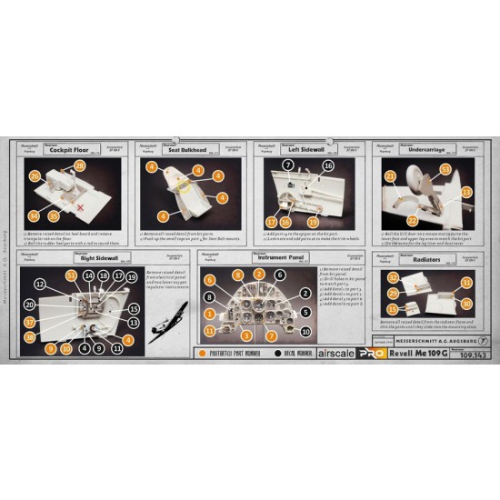1/32 Messerschmitt Bf109 G2/4 Cockpit Upgrade (Pro) for Revell kits 1/32 Messerschmitt Bf109 G2/4 Cockpit Upgrade (Pro) for Revell kits