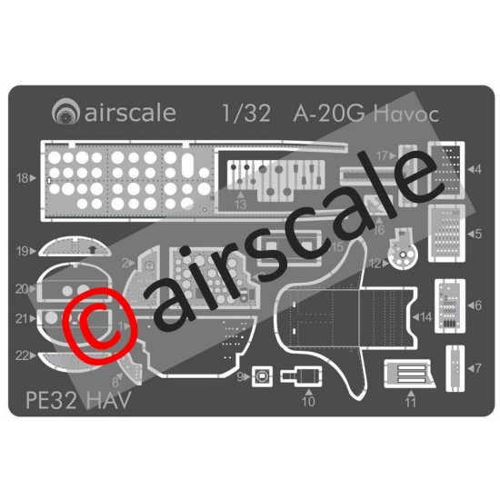 1/32 Douglas A20G Havoc Cockpit Upgrade Detail set for HK Models 1/32 Douglas A20G Havoc Cockpit Upgrade Detail set for HK Models
