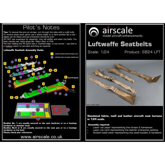 1/24 Luftwaffe Seatbelts 1/24 Luftwaffe Seatbelts