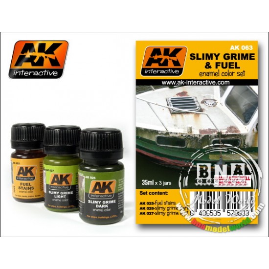 Enamel Paint Set - Slimy Grime & Fuel Effects (3 x 35ml Enamel Colours) Enamel Paint Set - Slimy Grime & Fuel Effects (3 x 35ml Enamel Colours)