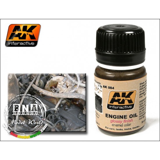 Enamel Paint - Engine Oil (Glossy Finish) for Tanks,Cars,Trucks,Trains.. 35ml Enamel Paint - Engine Oil (Glossy Finish) for Tanks,Cars,Trucks,Trains.. 35ml