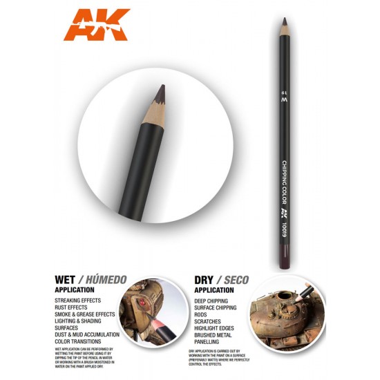 Weathering Semi Grease Water Pencil - Chipping Colour Weathering Semi Grease Water Pencil - Chipping Colour