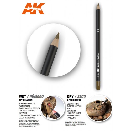 Weathering Semi Grease Water Pencil - Streaking Dirt Weathering Semi Grease Water Pencil - Streaking Dirt