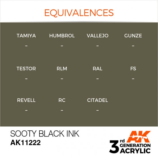 Acrylic Paint (3rd Generation) - Sooty Black INK (17ml)