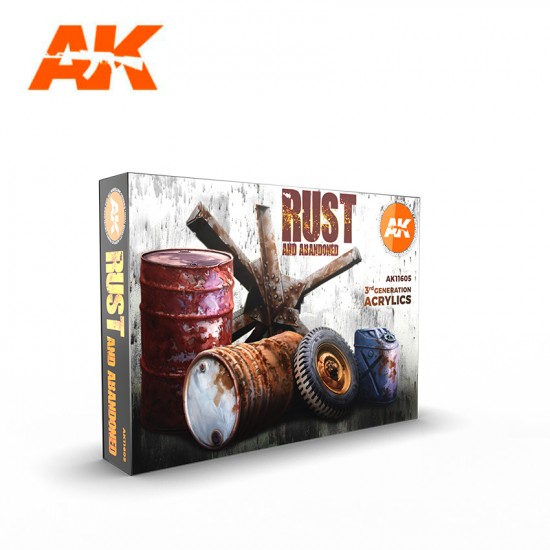 Acrylic Paint (3rd Generation) Set - Rust and Abandoned (6x 17ml) Acrylic Paint (3rd Generation) Set - Rust and Abandoned (6x 17ml)