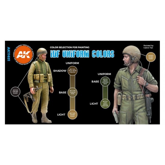 Acrylic Paint (3rd Generation) Set for Figures - IDF Uniform Colours 3G (6x 17ml)