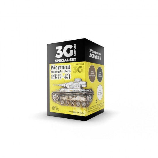 Acrylic Paint (3rd Generation) Set for AFV - German Standard 37-44 Combo 3G (3x 17ml) Acrylic Paint (3rd Generation) Set for AFV - German Standard 37-44 Combo 3G (3x 17ml)