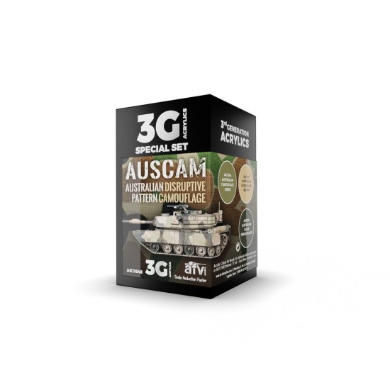 Acrylic Paint (3rd Generation) Set for AFV - Auscam Colours Set 3G (3x 17ml)