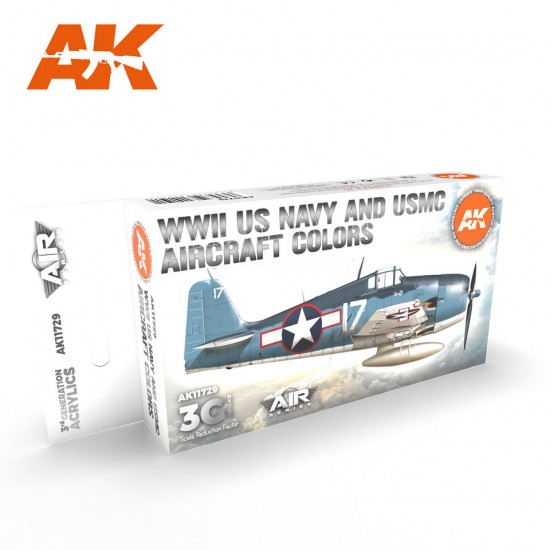 Acrylic Paint 3rd Gen set for Aircraft - WWII US Navy & USMC Aircraft Colours (6x 17ml) Acrylic Paint 3rd Gen set for Aircraft - WWII US Navy & USMC Aircraft Colours (6x 17ml)