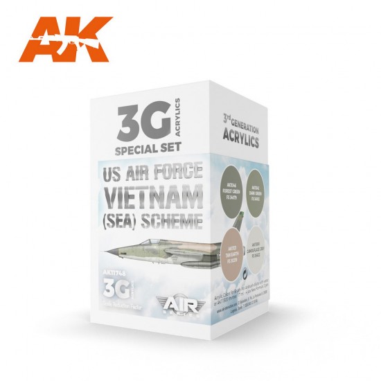 Acrylic Paint 3rd Gen set for Aircraft - US Air Force South East Asia (SEA) Scheme Acrylic Paint 3rd Gen set for Aircraft - US Air Force South East Asia (SEA) Scheme