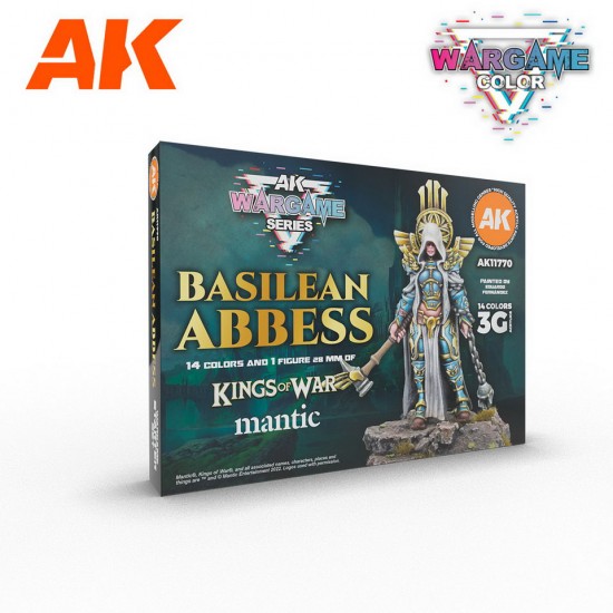 Acrylic Paint (3G) Wargame Starter Set - Basilean Abbess (14 jar x 17ml & 1 figure) Acrylic Paint (3G) Wargame Starter Set - Basilean Abbess (14 jar x 17ml & 1 figure)