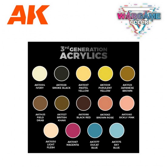 Acrylic Paint (3G) Wargame Starter Set - Basilean Abbess (14 jar x 17ml & 1 figure) Acrylic Paint (3G) Wargame Starter Set - Basilean Abbess (14 jar x 17ml & 1 figure)
