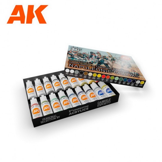 Acrylic 3G Historical Paints Set - Napoleonic Colours By Gabriele Esposito (18x 17ml) Acrylic 3G Historical Paints Set - Napoleonic Colours By Gabriele Esposito (18x 17ml)