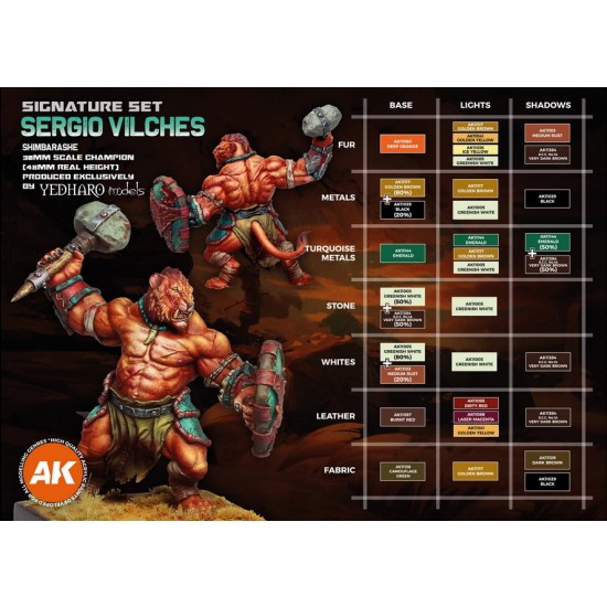 Acrylic 3G Signature Set w/Figure - Sergio Vilches Set (14x 17ml) w/Yedharo Shimbarashe Acrylic 3G Signature Set w/Figure - Sergio Vilches Set (14x 17ml) w/Yedharo Shimbarashe