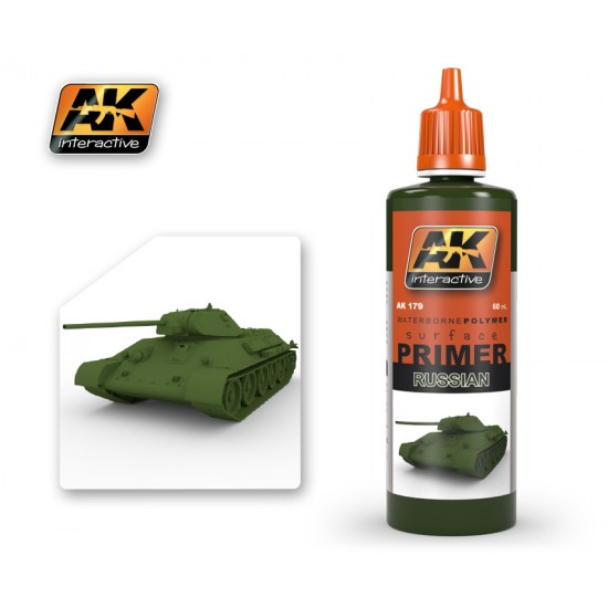 Acrylic Polymer Primer - Green 4BO for WWII Russian & Green Coloured Vehicles (60ml) Acrylic Polymer Primer - Green 4BO for WWII Russian & Green Coloured Vehicles (60ml)