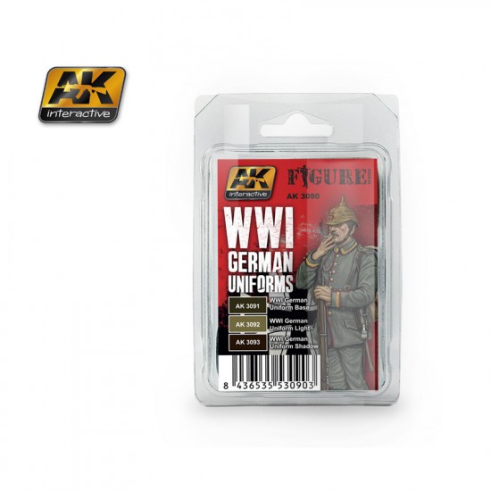 Acrylic Paint Set - WWI German Uniforms Colours (3 x 17ml) Acrylic Paint Set - WWI German Uniforms Colours (3 x 17ml)