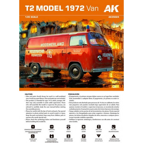 1/35 Volkswagen Type 2 T2 Model 1972 Van 1/35 Volkswagen Type 2 T2 Model 1972 Van