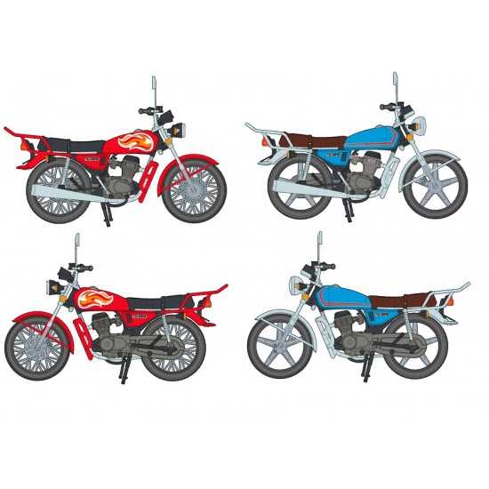 1/35 Hondas Humble CG125 - Japanese Motorcycle with 1 Driver Figure 1/35 Hondas Humble CG125 - Japanese Motorcycle with 1 Driver Figure