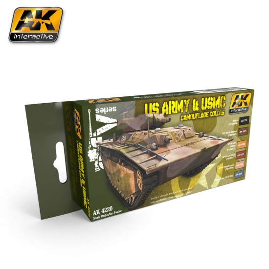 Acrylic Paint Set - US Army and USMC Camouflage Colours (6 x 17ml) Acrylic Paint Set - US Army and USMC Camouflage Colours (6 x 17ml)