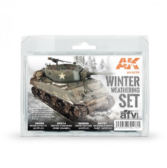 AFV Winter Weathering Set (3x Acrylic, 1x Enamel) AFV Winter Weathering Set (3x Acrylic, 1x Enamel)