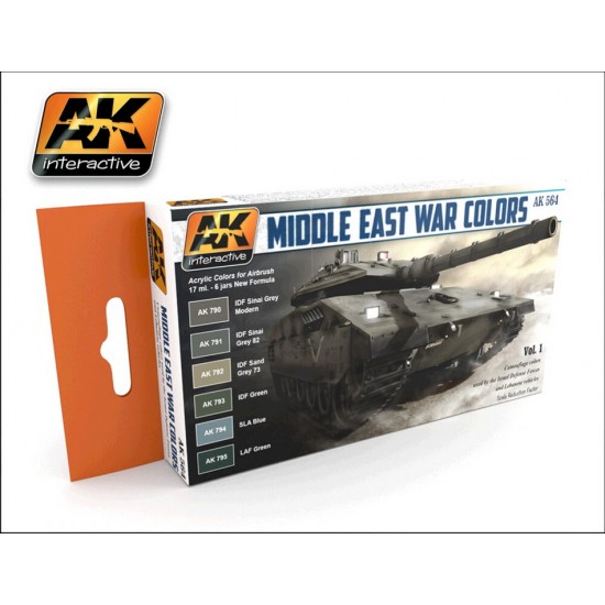 Middle East War (IDF & Lebanon) Acrylic Paint set Vol.1 (17ml x 6) Middle East War (IDF & Lebanon) Acrylic Paint set Vol.1 (17ml x 6)