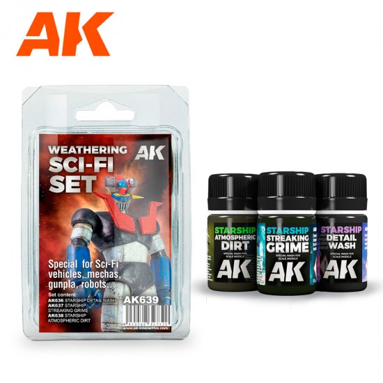 Enamel Paint Set - Weathering SCI-FI (3 bottles of 35ml) Enamel Paint Set - Weathering SCI-FI (3 bottles of 35ml)