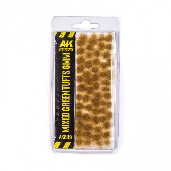 Mixed Green Tufts 6mm (self-adhesive) Mixed Green Tufts 6mm (self-adhesive)