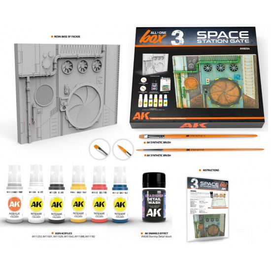 All In One Set Box 3 - Space Station Gate (resin kit, paints, effects, brush) All In One Set Box 3 - Space Station Gate (resin kit, paints, effects, brush)