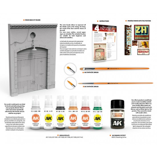 All In One Set Box 4 - Billiault Facade (resin kit, paints, effects, brush) All In One Set Box 4 - Billiault Facade (resin kit, paints, effects, brush)