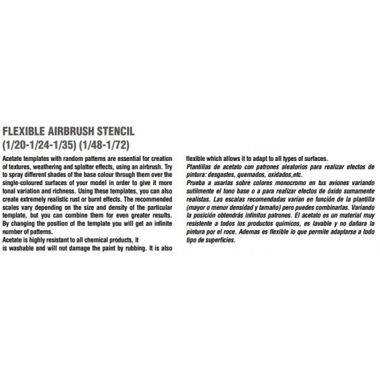 Flexible Airbrush Stencil for 1/48, 1/72 Scale Models Flexible Airbrush Stencil for 1/48, 1/72 Scale Models