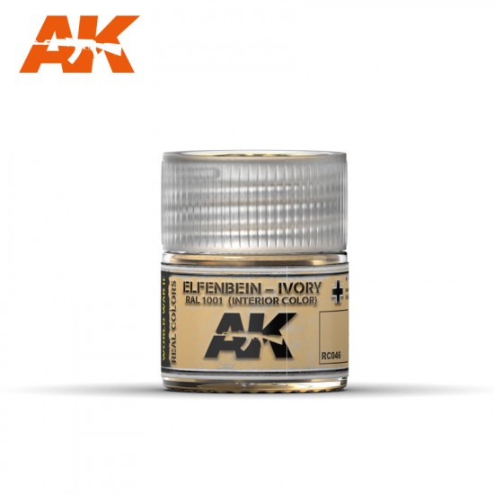 Real Colours Series Acrylic Lacquer Paint - Elfenbein-Ivory RAL 1001 (Interior Colour) (10ml) Real Colours Series Acrylic Lacquer Paint - Elfenbein-Ivory RAL 1001 (Interior Colour) (10ml)