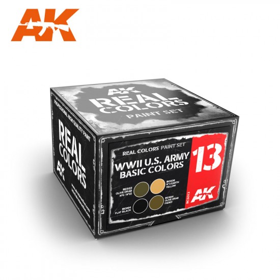 Acrylic Lacquer Paints Set - WWII US Army Basic Colours (4 x 10ml) Acrylic Lacquer Paints Set - WWII US Army Basic Colours (4 x 10ml)