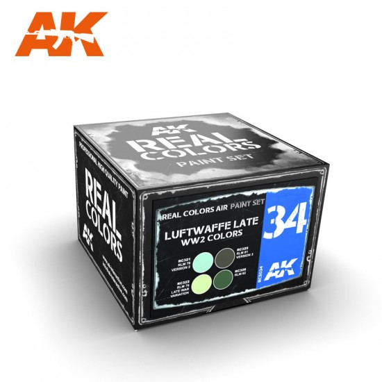 Aircraft Acrylic Lacquer Paints Set - Late WWII Luftwaffe Colours (4 x 10ml) Aircraft Acrylic Lacquer Paints Set - Late WWII Luftwaffe Colours (4 x 10ml)