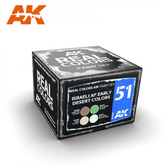 Aircraft Acrylic Lacquer Paints Set - Israeli AF Early Desert Colours (4 x 10ml) Aircraft Acrylic Lacquer Paints Set - Israeli AF Early Desert Colours (4 x 10ml)