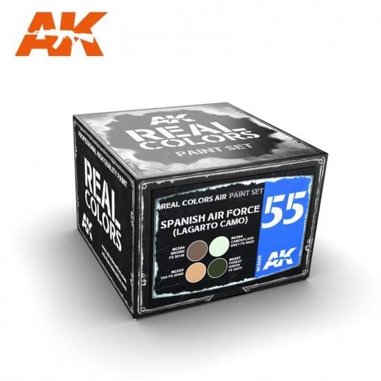 Aircraft Acrylic Lacquer Paints Set - FAE (Lagarto Camo) Air Force (4 x 10ml) Aircraft Acrylic Lacquer Paints Set - FAE (Lagarto Camo) Air Force (4 x 10ml)