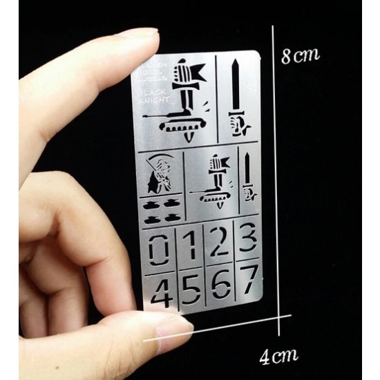 WWII German Black Knight Stencil (Masking) for 1/32, 1/35 Scale Models (80x40mm) WWII German Black Knight Stencil (Masking) for 1/32, 1/35 Scale Models (80x40mm)