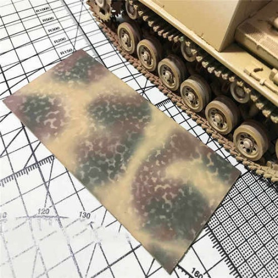 WWII German Forest Ambush Camouflage (Style A) Stencil (Masking) for 1/32, 1/35 Scale Models (80x80mm) WWII German Forest Ambush Camouflage (Style A) Stencil (Masking) for 1/32, 1/35 Scale Models (80x80mm)