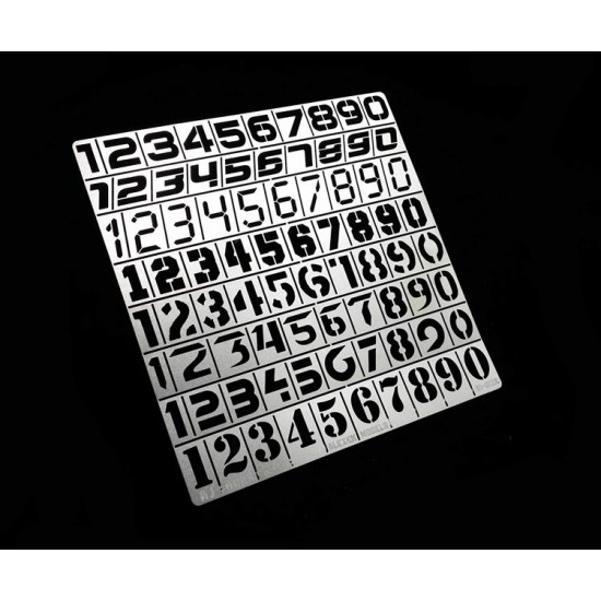 Number Template A Stencil (Masking) for 1/35, 1/100 Gundam/Scale Models (80x80mm) Number Template A Stencil (Masking) for 1/35, 1/100 Gundam/Scale Models (80x80mm)