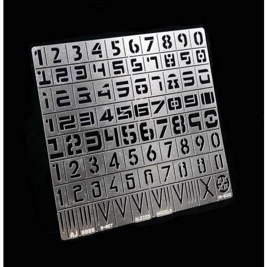 Number Template B Stencil (Masking) for 1/35, 1/100 Gundam/Scale Models (80x80mm) Number Template B Stencil (Masking) for 1/35, 1/100 Gundam/Scale Models (80x80mm)
