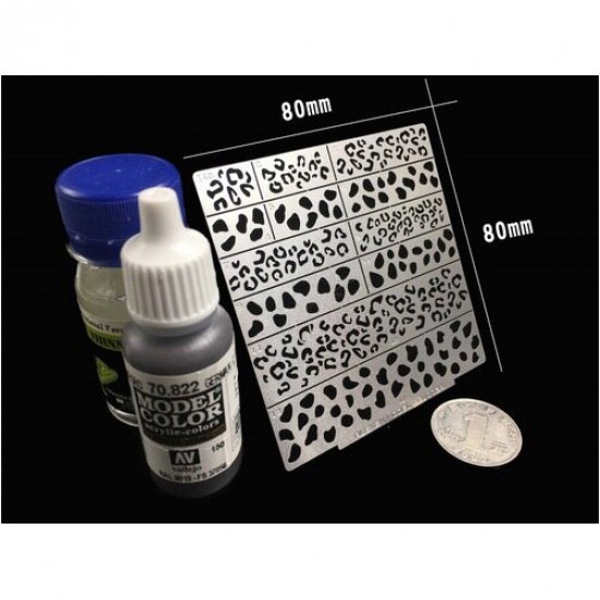Jaguar Camouflage Mark Stencil (Masking) for 1/35, 1/100 Scale Models (80x80mm) Jaguar Camouflage Mark Stencil (Masking) for 1/35, 1/100 Scale Models (80x80mm)