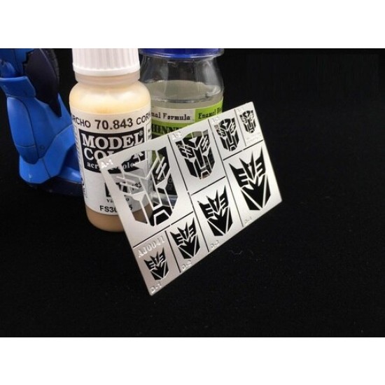 Transformer Logo Stencil (Masking) for 1/32, 1/35 Scale Models (80x40mm)