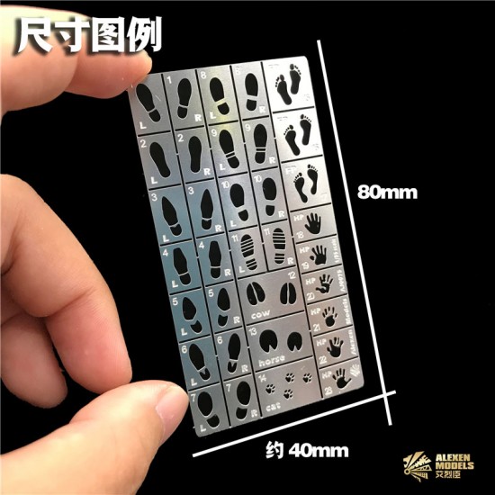 Handprint & Footprint Stencil (Masking) for 1/32, 1/35 Scale Models (80x40mm) Handprint & Footprint Stencil (Masking) for 1/32, 1/35 Scale Models (80x40mm)