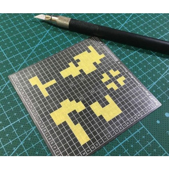 Digital Camouflage Stencil (Masking, 2-sided) for 1/35, 1/100 Scale Models (80x80mm) Digital Camouflage Stencil (Masking, 2-sided) for 1/35, 1/100 Scale Models (80x80mm)