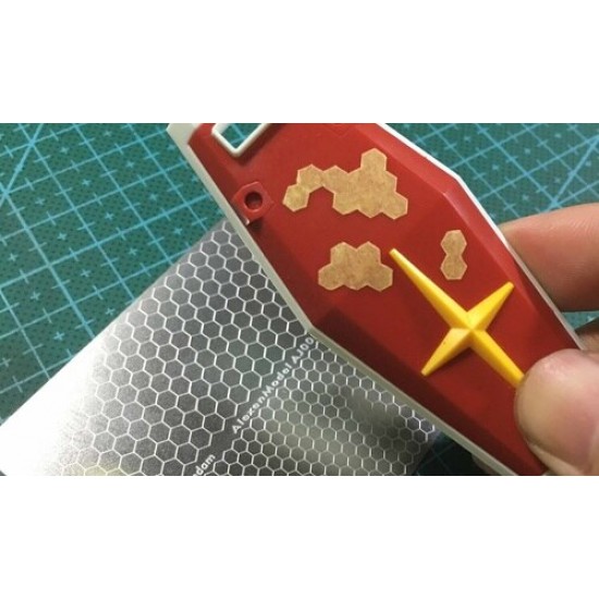 Hexagon Stencil (Masking, 2-sided) for 1/35, 1/100 Scale Models (80x60mm) Hexagon Stencil (Masking, 2-sided) for 1/35, 1/100 Scale Models (80x60mm)