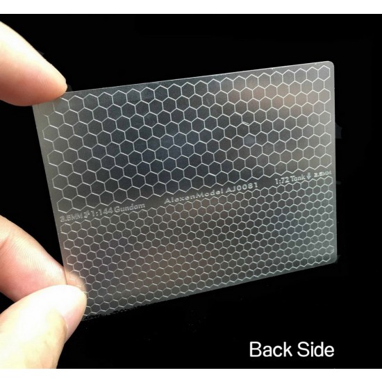 Hexagon Stencil (Masking, 2-sided) for 1/35, 1/100 Scale Models (80x60mm) Hexagon Stencil (Masking, 2-sided) for 1/35, 1/100 Scale Models (80x60mm)