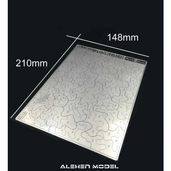 Camo Steel Stencil (Masking, 2-sided) for 1/32, 1/35 Scale Models (210x142mm) Camo Steel Stencil (Masking, 2-sided) for 1/32, 1/35 Scale Models (210x142mm)