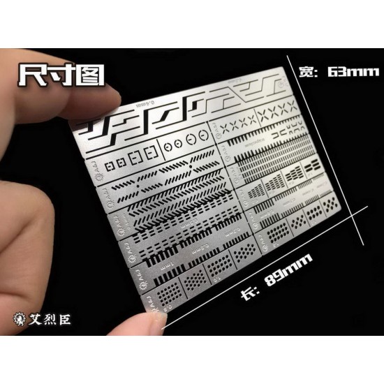 13-in-1 Scribing Template for 1/100, 1/144 Scale Models